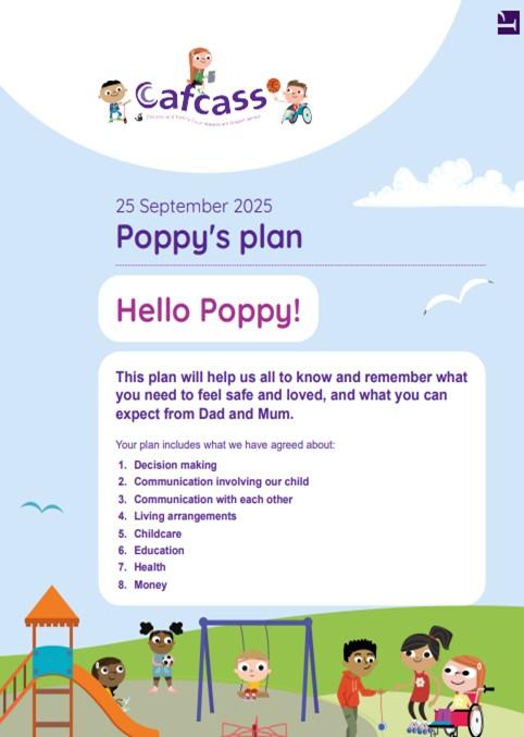 Our Child's Plan final product example 3