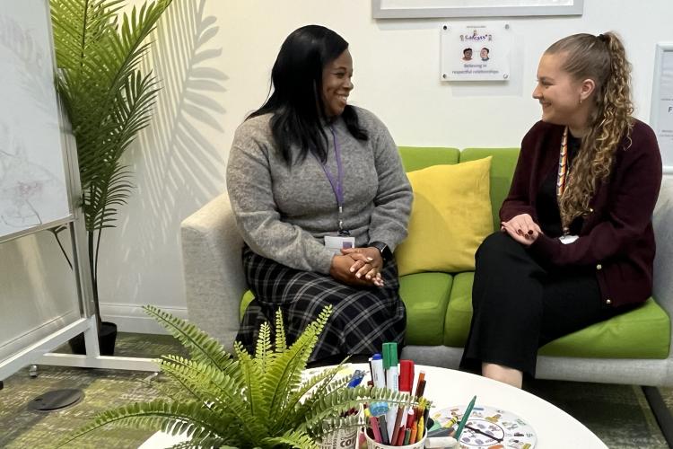 social work colleagues in a meeting at the cafcass london office